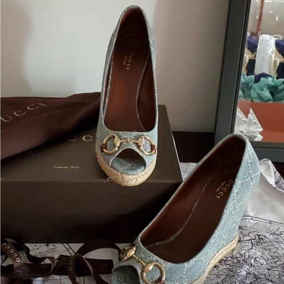 Gucci Denim Wedge - Picture 2 of 4